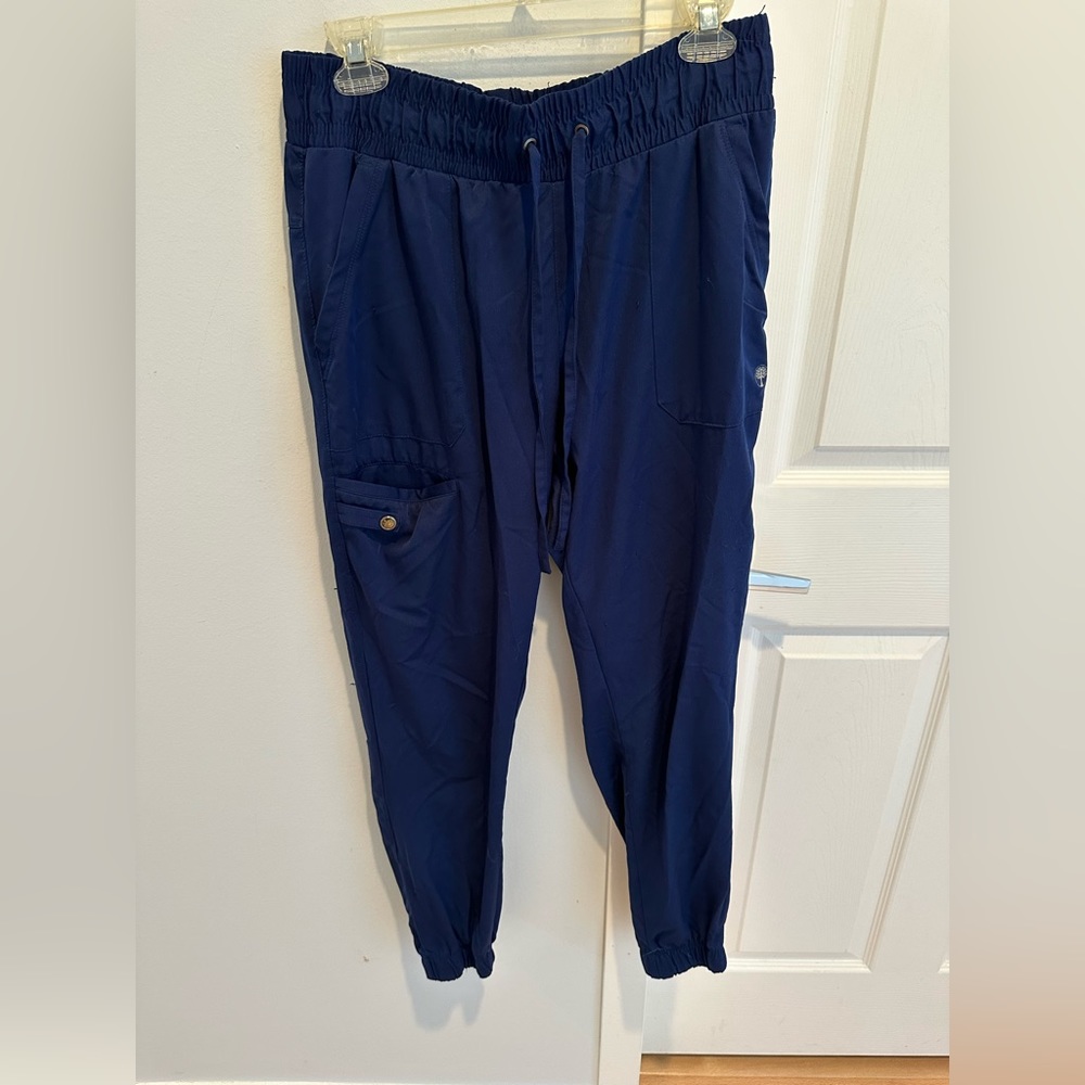 HH Works Navy Blue Jogger Scrub Pants, M